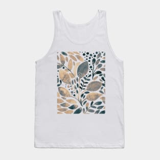 Watercolor foliage - beige and grey Tank Top